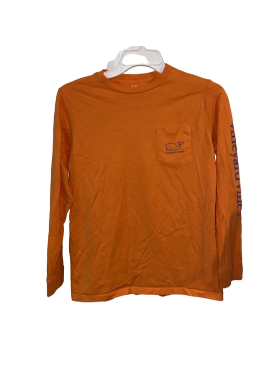 Vineyard Vines Other - Boys Vineyard Vines Long Sleeve Pocket Tee 100% Cotton L Orange Blue